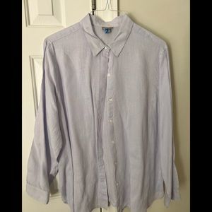 XL J. Jill 100% linen blouse greyish lilac color